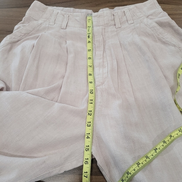 NWOT Free People  Beige Wide Leg High Rise Pleat Trousers Pants Size 10 - Picture 5 of 12